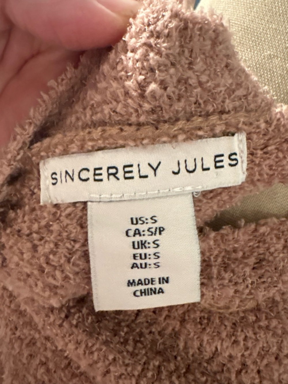 Sincerly Jules Dusty Rose Cropped Crewneck Sweater - Picture 4 of 6